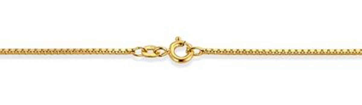 Veneziansk gult gullkjede 38cm/1,2mm