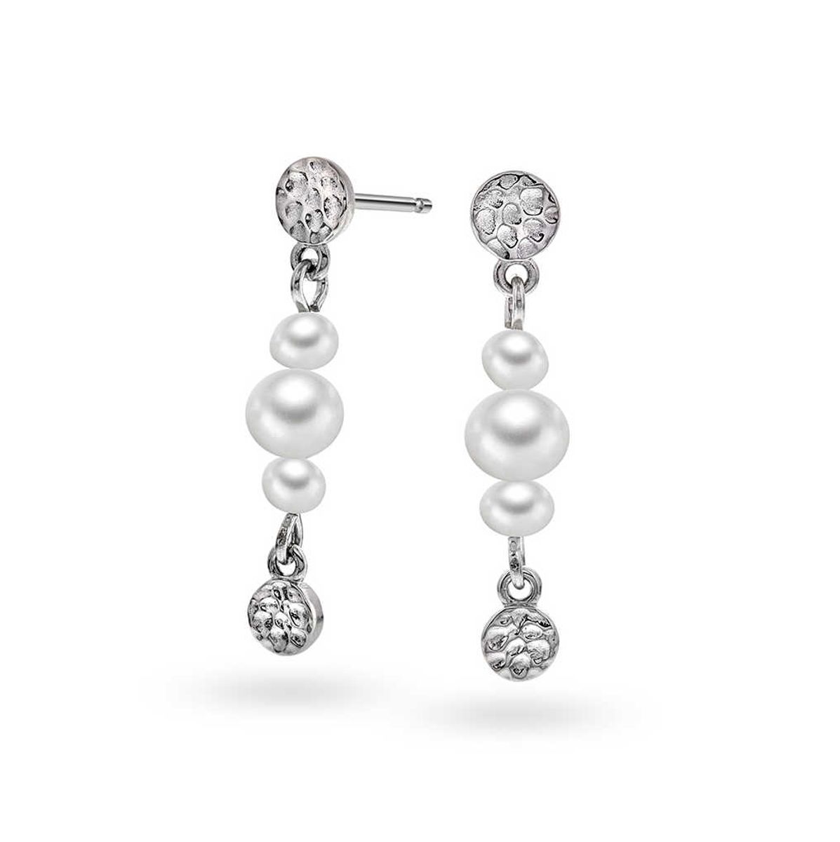 Fairy øredobber med perle rhodinert