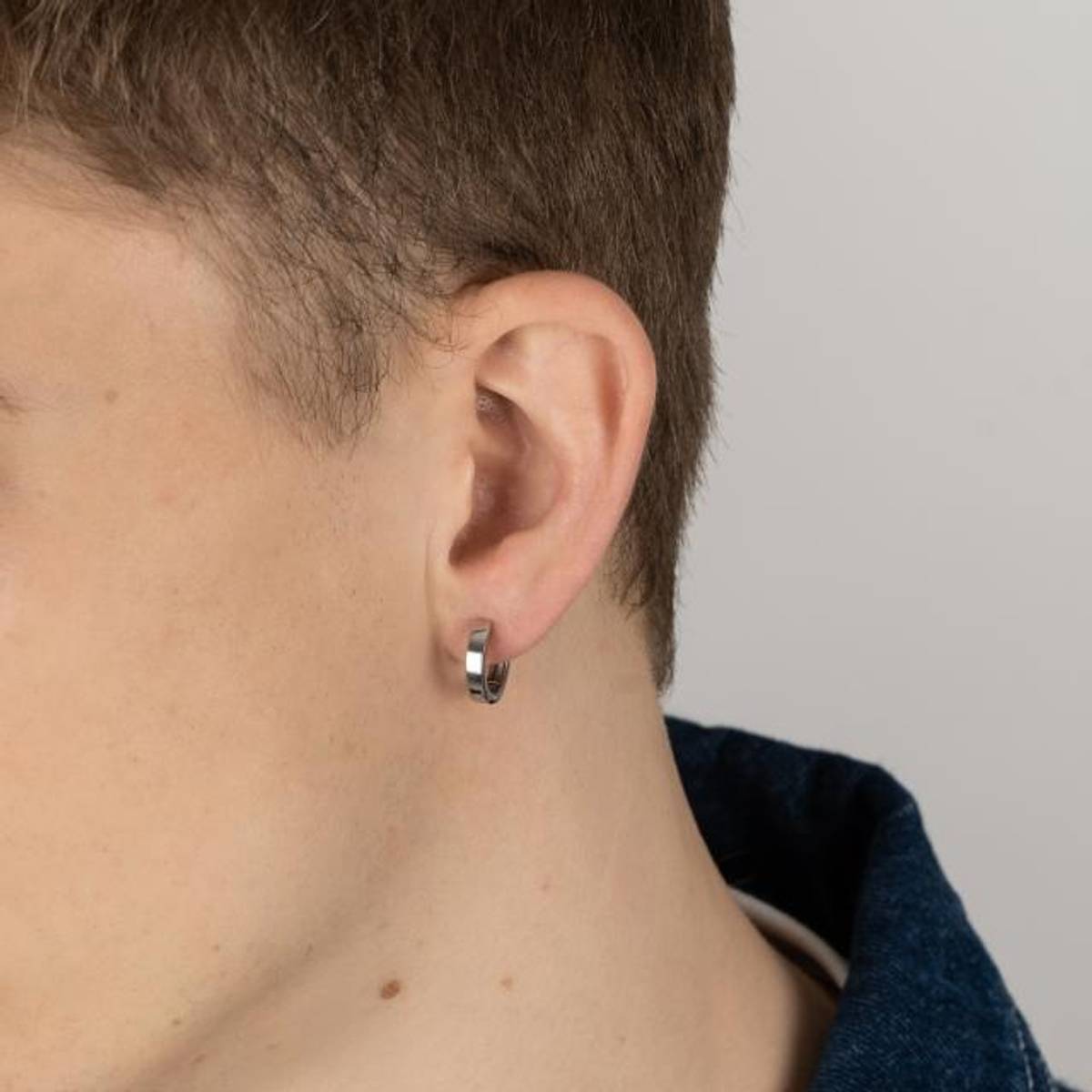 Son Of Noa ørering i rhodinert sølv 15mm
