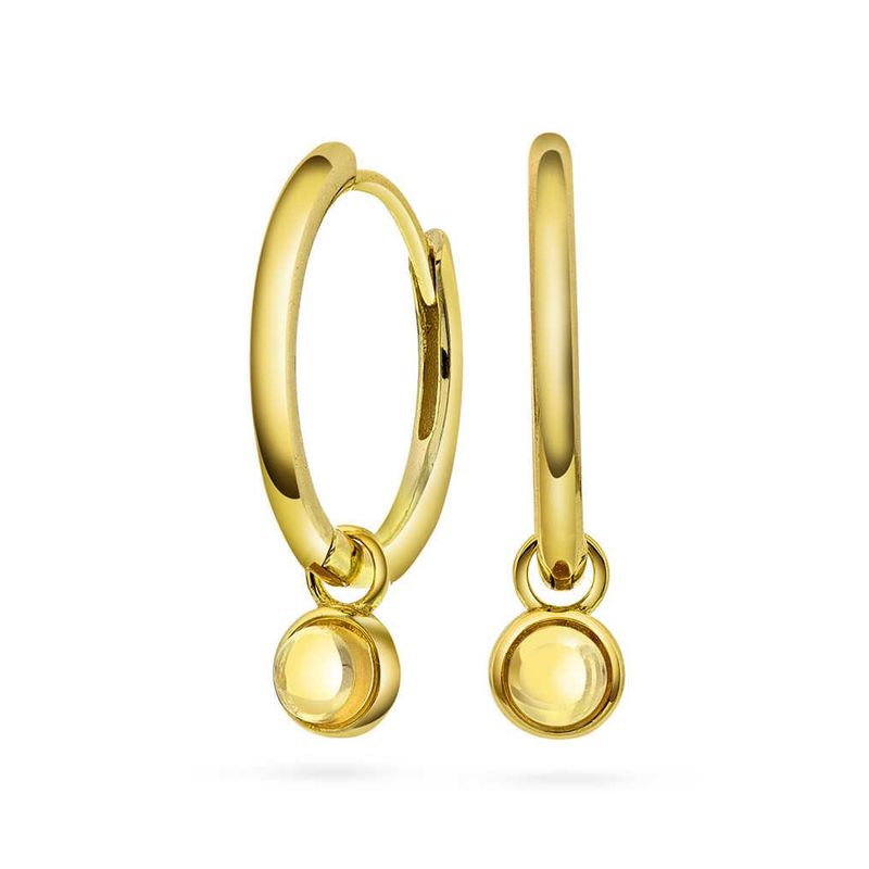 Sandra Lyng øreringer med citrin 18mm