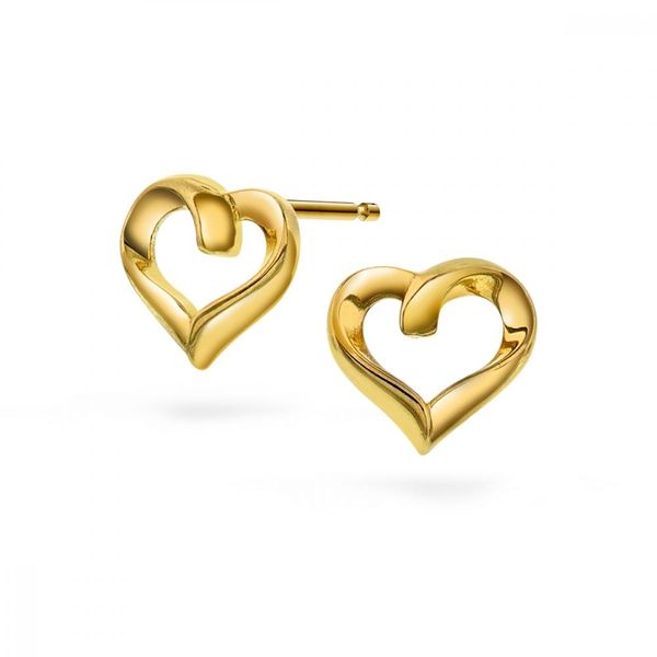 Hovedbilde Gull ørepynt hjerte