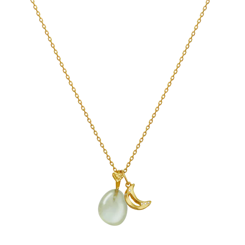 Prehnite Earth Pendant, Maanesten