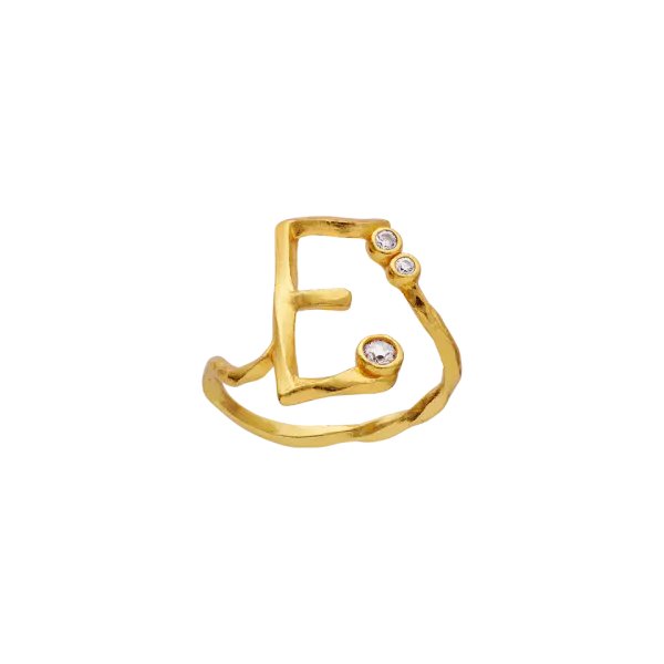 Hovedbilde E alfabetring, Maanesten