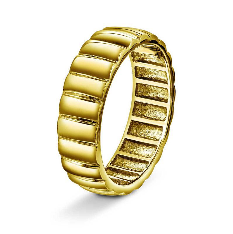 New York ring i forgylt sølv